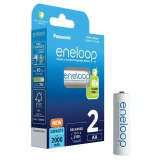 Panasonic Eneloop Batteries AA 2000mAh rechargeable 2 pcs (BK-3MCDE/2BE)