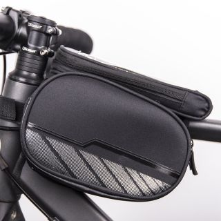Mocco Waterproof bicycle frame bag with a removable phone case (MO-18.5х9.5-BK)