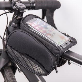 Mocco Waterproof bicycle frame bag with a removable phone case (MO-18.5х9.5-BK)