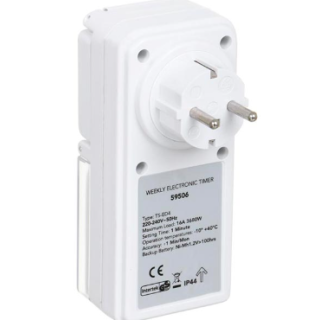 Electraline 59506 Digital outdoor german timer IP44 max 35000w 220-240vac / 16A / 50hz (ITR-59506)
