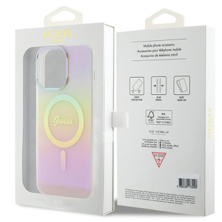 Guess IML MagSafe Iridescent Case for Apple iPhone 15 Pro (GUHMP15LHITSP)
