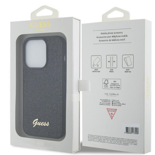 Guess HC Sequin Script Metal Case for Apple iPhone 15 Pro Max (GUHCP15XPSFDGSK)