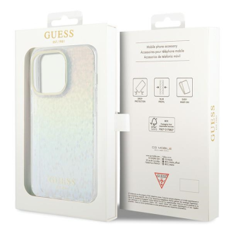 Guess IML Faceted Mirror Disco Iridescent Case for iPhone Apple 15 Pro Max (GUHCP15XHDECMI)