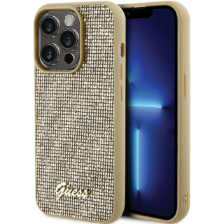 Guess PU Disco Script Metal Case for Apple iPhone 15 Pro (GUHCP15LPMSDGSD)