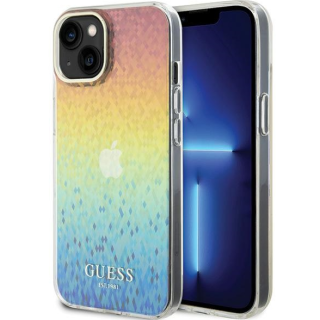 Guess IML Faceted Mirror Disco Iridescent Case for iPhone Apple 15 (GUHCP15SHDECMI)