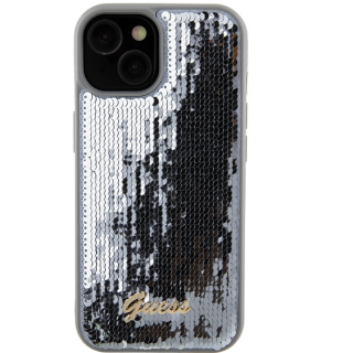 Guess HC Sequin Script Metal Case for Apple iPhone 15 Pro Max (GUHCP15XPSFDGSS)