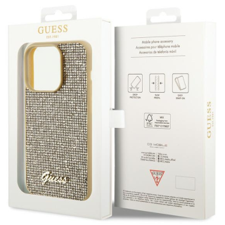 Guess PU Disco Script Metal Case for Apple iPhone 15 Pro Max (GUHCP15XPMSDGSD)