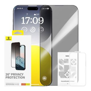 Baseus Diamond Privacy Protection Tempered Glass Apple iPhone 15 Pro Max (P60057405203-03)