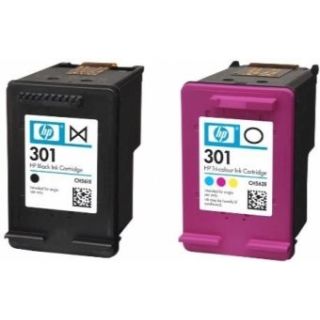HP 301 Combo Pack Black/Color Inkjet Cartridge (N9J72AE)