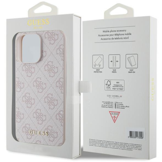 Guess PU 4G Metal Logo Case for Apple iPhone 15 Pro Max (GUHCP15XG4GFPI)