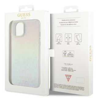 Guess IML Faceted Mirror Disco Iridescent Case for iPhone Apple 15 (GUHCP15SHDECMI)