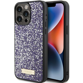 Guess Rhinestone Metal Logo Case for Apple iPhone 15 Pro Max (GUHCP15XPFGSBSP)