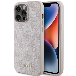 Guess PU 4G Metal Logo Case for Apple iPhone 15 Pro Max (GUHCP15XG4GFPI)