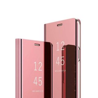 Mocco Clear View Cover Case For Samsung Galaxy A42 5G Pink (MO-CL-SA-A42-PI)