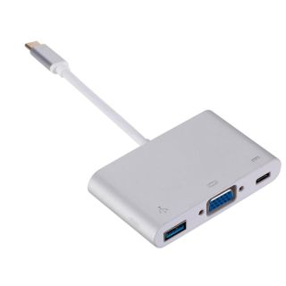 RoGer Multimedia Adapter Type-C to VGA + USB / USB-C (AD15645)