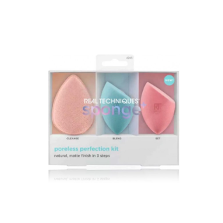 Real Techniques Sponge+ Poreless Makeup Sponges Set (079625042450)