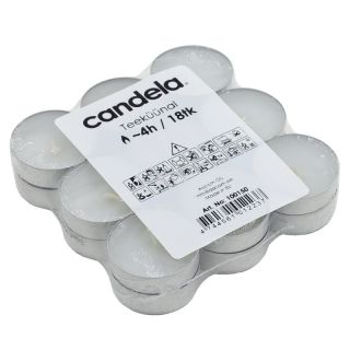 Candela Tea Candles 18pcs White (24100150)