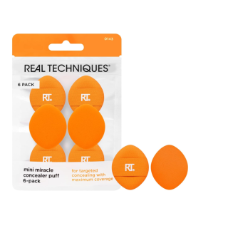Real Techniques Mini Miracle Concealer Puff 6 Pack (079625441147)
