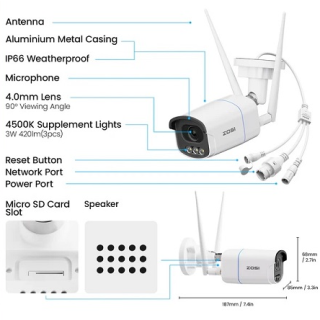 HiSmart HS084264 Smart Outdoor Camera 4MP (HS084264)
