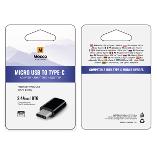 Mocco Universal Adapter Micro USB to USB Type-C Connection (MC-AD-TYPECM-WH)