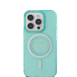 Guess IML Rhinestones MagSafe Case for Apple iPhone 16 (GUHMP16SPFTDTEN)
