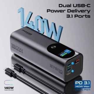 Promate Titan-160 Power Bank 160W / 27600mAh / USB-C PD / QC3.0 (TITAN160)