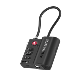 Promate TagLock TSA Luggage Lock with Smart Precision Tracking Tag + Apple Find My (TAGLOCK)