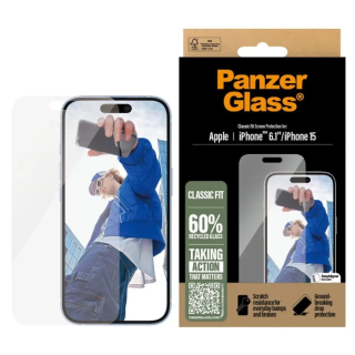 PanzerGlass 2873 Classic Fit Screen Protector for Apple iPhone 15 (2873)