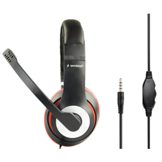 Gembird MHS-03-BKRD Headset (MHS-03-BKRD)