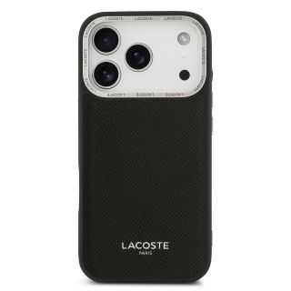 Lacoste PU Leather Champs Elysees MagSafe Case for iPhone 17 Pro Black (LCHMP17LPCESK)