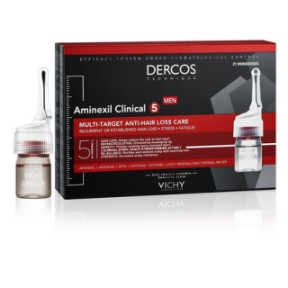 Vichy Dercos Men Aminexil Clinical 5 Anti-Hair Loss Ampoules 21×6 ml (3337875522748)