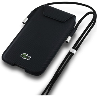 Lacoste PVC Iconic Petit Pique Phone Pouch XL Phone Bag (LCPSP15XPVCK)