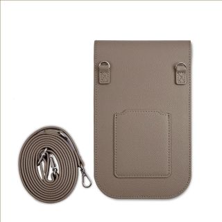 Guess PU Grained Triangle Logo Smartphone bag with adjustable strap (GUCWBPGTSPSW)