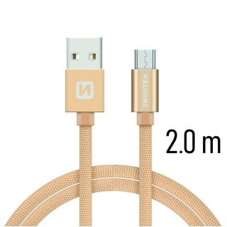 Swissten Textile Quick Charge Universal Micro USB Data and Charging Cable 2m (SW-QU-MICR-USB-2.0-GO)