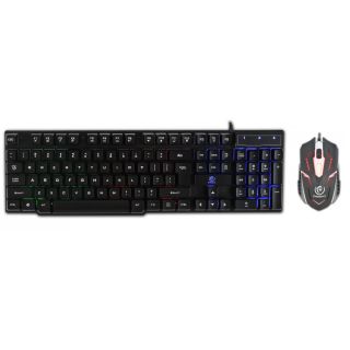 Rebeltec OPPRESSOR Gaming Combo Set Keyboard with LED RGD + Mouse 2400DPI USB Black (ENG) (AKKSGKLAREB00003)