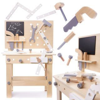 RoGer Wooden Workshop with Tools for Kids (RO-6281-WD)