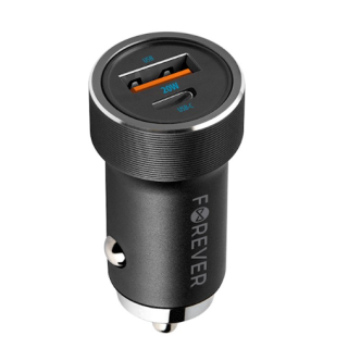 Forever CC-06 USB-C / USB Car Charger + USB-C - USB-C Cable (GSM172992)