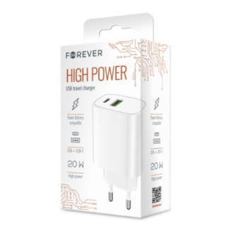 Forever LS-04 USB / USB-C Wall Charger 20W (GSM113213)