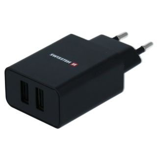 Swissten Premium Travel Charger USB 2.1A / 10.5W With Micro USB Cable 1.2m (SW-DET-2.1AWCM-B)