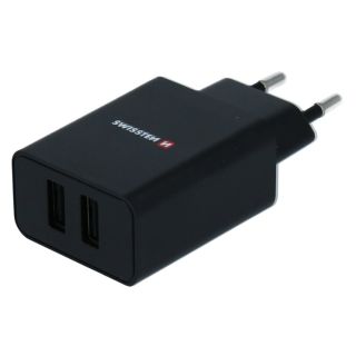 Swissten Premium Travel Charger 2 x USB 2.1А / 10.5W (SW-21A105W-BK)