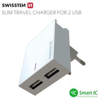 Swissten Premium Travel Charger USB 3А / 15W With USB-C Cable 1.2m (SW-DET-3AWCUC-WH)
