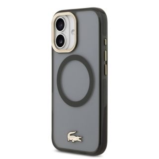Lacoste PC/TPU Frosted Finish Gold Logo MagSafe Case for Apple iPhone 17 (LCHMP17SUFWAK)