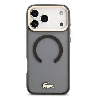 Lacoste PC/TPU Frosted Finish Gold Logo MagSafe Case for Apple iPhone 17 Pro Max (LCHMP17XUFWAK)