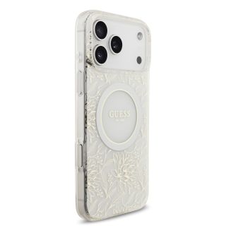 Guess IML Flowers Allover Strap MagSafe Case for Apple iPhone 17 Pro Max (GUHMP17XHCPOFPH)