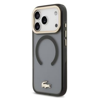 Lacoste PC/TPU Frosted Finish Gold Logo MagSafe Case for Apple iPhone 17 Pro (LCHMP17LUFWAK)