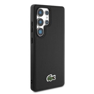 Lacoste Iconic Petit Pique Woven Logo MagSafe Case for Samsung Galaxy S25 Ultra (LCHMS25LPVCK)