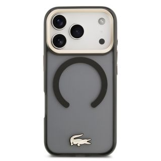 Lacoste PC/TPU Frosted Finish Gold Logo MagSafe Case for Apple iPhone 17 Pro (LCHMP17LUFWAK)