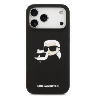 Karl Lagerfeld Liquid Silicone Double Heads MagSafe Case for Apple iPhone 17 Pro Max (KLHMP17XSKCHPPLK)