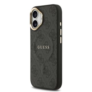 Guess PU Leather 4G Gold Frame MagSafe Case for Apple iPhone 17 (GUHMP17SP4MSEGCK)