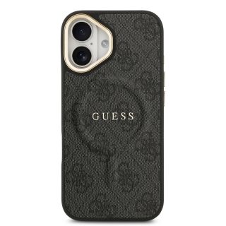 Guess PU Leather 4G Gold Frame MagSafe Case for Apple iPhone 17 (GUHMP17SP4MSEGCK)